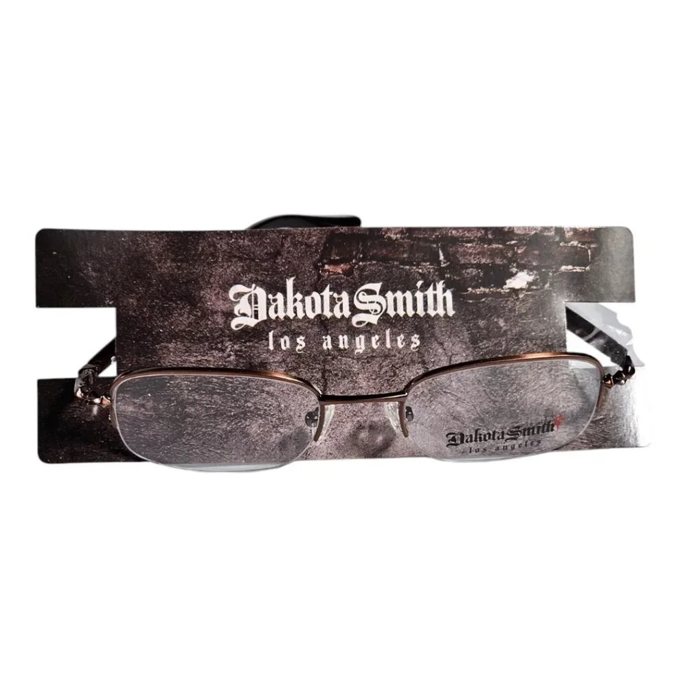 Dakota Smith Liberty Brown Women's 50-20-135 Metal Half Rim Eyeglasses Demo.